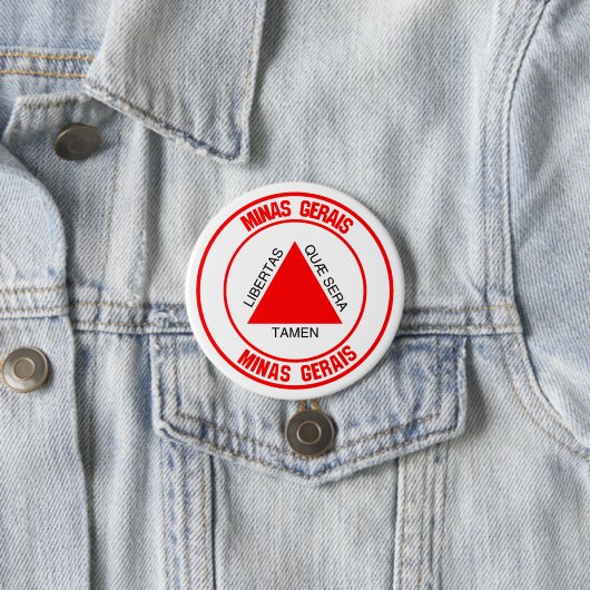 Minas Gerais Round Emblem Ronde Button 7,6 Cm (In situ)