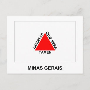 Minas Gerais, vlag van Brazilië Briefkaart