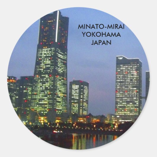 minatomirai ronde sticker (Voorkant)