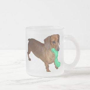 Minature Dachshund Matglas Koffiemok