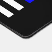 Mince Ligne Bleu Drapeau Bureau Mat (Coin)