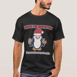 Mince Pie Inspecteur Grappige Pinguïn Kerstontwerp T-shirt