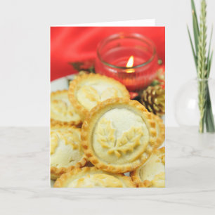 Mince pies voor kerstmis feestdagen kaart