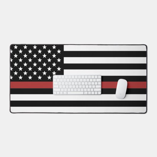 Mince Red Line Drapeau Pompier Secourt d'incendie (Clavier et souris)
