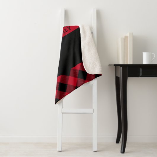 Mince Red Line Pompier Buffalo Plaid Monogramme (En situation)