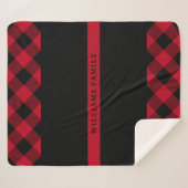 Mince Red Line Pompier Buffalo Plaid Monogramme (Devant (Horizontal))