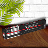 Mince Red Line Pompier Drapeau Bureau Nom Plaque