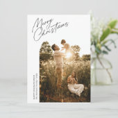 mince script noël arche photo carte de vacances (Debout devant)