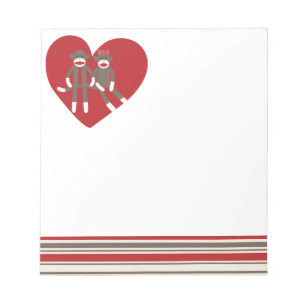 Mince singe de choc dans le Bloc-notes amoureux