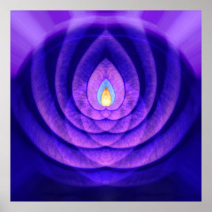 Mind Beacon in Paars en blauw Poster