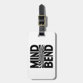 Mind Bend Optische Illusie Vet Zwart-Wit Bagagelabel (Voorkant verticaal)