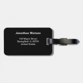 Mind Bend Optische Illusie Vet Zwart-Wit Bagagelabel (Achterkant horizontaal)