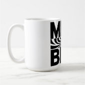 Mind Bend Optische Illusie Vet Zwart-Wit Koffiemok (Links)