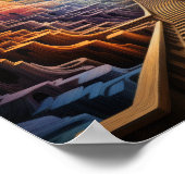 Mind-Bending Illusion Poster: Levendige kleuren en Poster (Hoek)