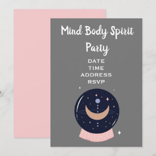 Mind Body Spirit New age kristal ball party Kaart