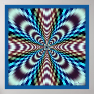 Mind-Boggling Vibrations Optical Illusion Poster