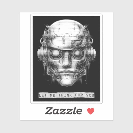 Mind Control Cyberpunk Robot Sticker (Vel)