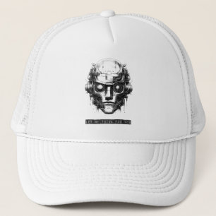 Mind Control Cyberpunk Robot Zwart Print Trucker Pet