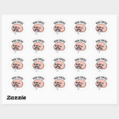 Mind control Funny Brain Pun Ronde Sticker (Vel)