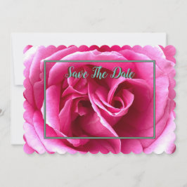 Mind-editie: Roze Roos Save The Date-uitnodiging Kaart