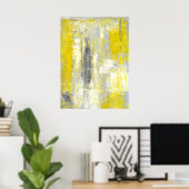 "Mind- en Gele Abstracte kunst" Poster (Thuiskantoor)