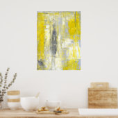 "Mind- en Gele Abstracte kunst" Poster (Keuken)