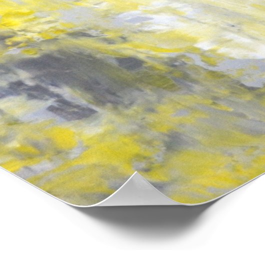 "Mind- en Gele Abstracte kunst" Poster (Hoek)