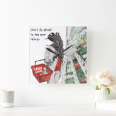 Mind Flayer Grocery Shopping Fantasy Art Clock Vierkante Klok (Huis)