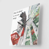 Mind Flayer Grocery Shopping Fantasy Art Clock Vierkante Klok (Hoek)