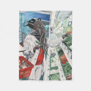 Mind Flayer Grocery Store Fantasy Art Blanket Fleece Deken