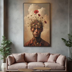 Mind Garden Surreal Portret Poster