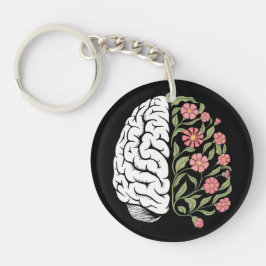 Mind in Bloom: de balans tussen logica en Natuur Sleutelhanger