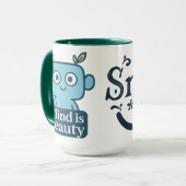 Mind is een Motivatie beker van beauty Mok (Voorkant links)