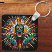 "Mind Meltdown Frankenstein" Aluminum Keychain (Achterkant)