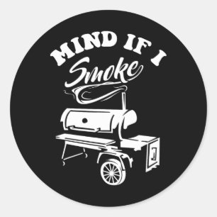 Mind of I Smoke - Grappige BBQ-roker en grillen Ronde Sticker