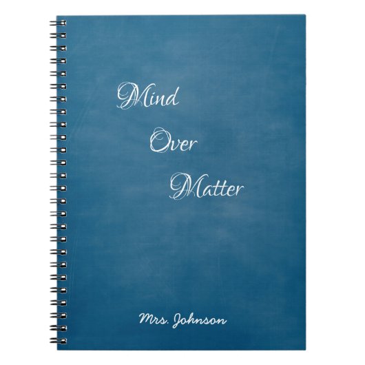Mind over Matter Blue Notitieboek (Voorkant)