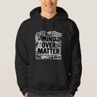 Mind Over Matter Brutalist Kranten Graphic Hoodie