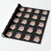 Mind Reader Funny Brain Pun Dark BG Cadeaupapier (Uitgerold)