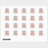 Mind Reader Funny Brain Pun Ronde Sticker (Vel)