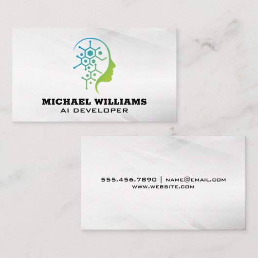 Mind Robotics Tech Logo Visitekaartje (Voorkant / Achterkant)