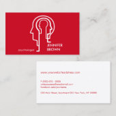 Mind Science Human Head Red Psychology Visitekaartje (Voorkant / Achterkant)