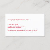 Mind Science Human Head Red Psychology Visitekaartje (Achterkant)