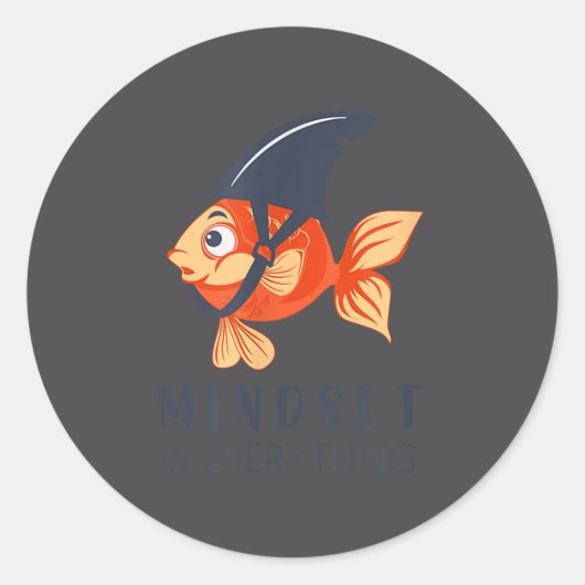 Mind Set Is Everything Insration Funny  Ronde Sticker (Voorkant)