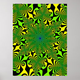 Mind Spinner in Groen en Geel Poster