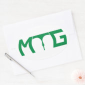 Mind the gap - groene tekst sticker (Envelop)
