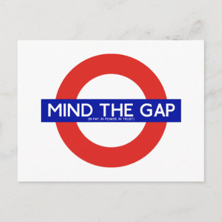 Mind The Gap (in salaris, in macht, in vertrouwen) Feestdagenkaart