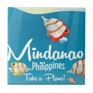 Mindanao, Filipijnen cartoon reisposter Tegeltje