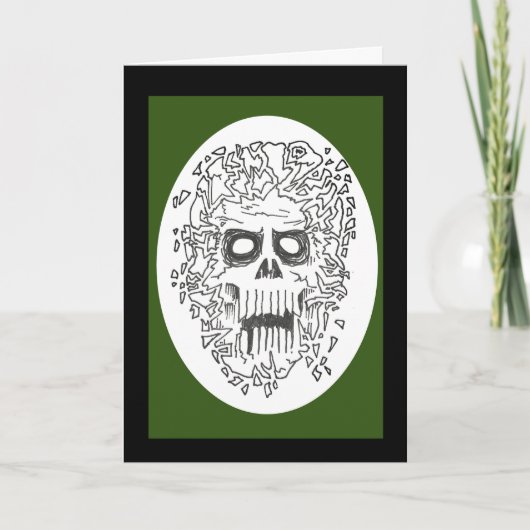 Mindblaasende Birthday Exploding Skull Kaart (Voorkant)