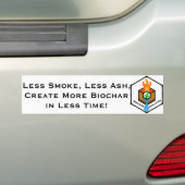 Minder as meer biochar bumpersticker (Op auto)