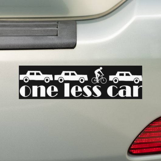 minder auto bumpersticker (Op auto)